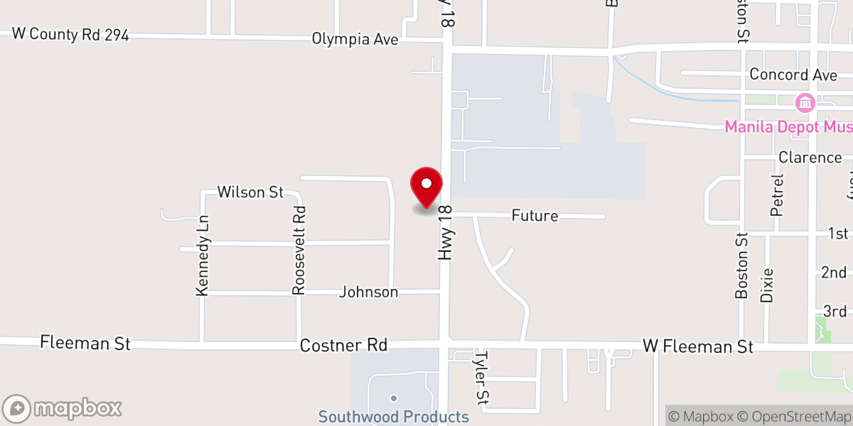 Map showing location of Harvest Fellowship Church of God