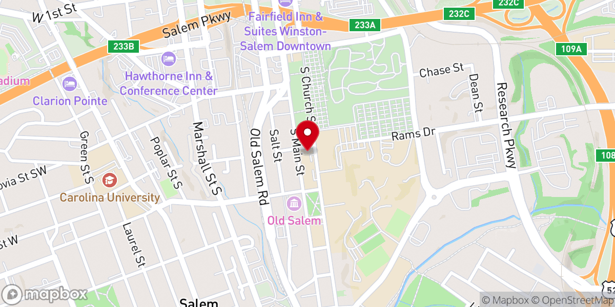 Map showing location of Salem Congregation