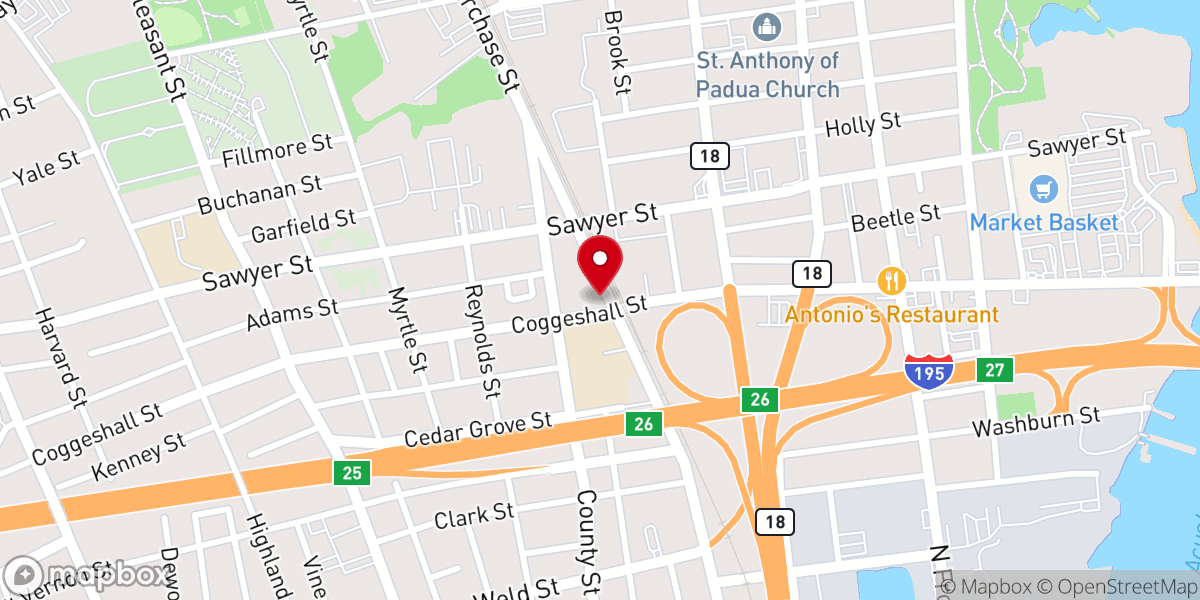 Map showing location of Sons of God Apostolic Baptist Church