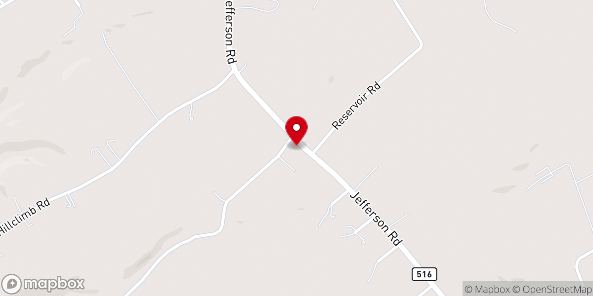 Map showing location of Chestnut Grove Meeting House