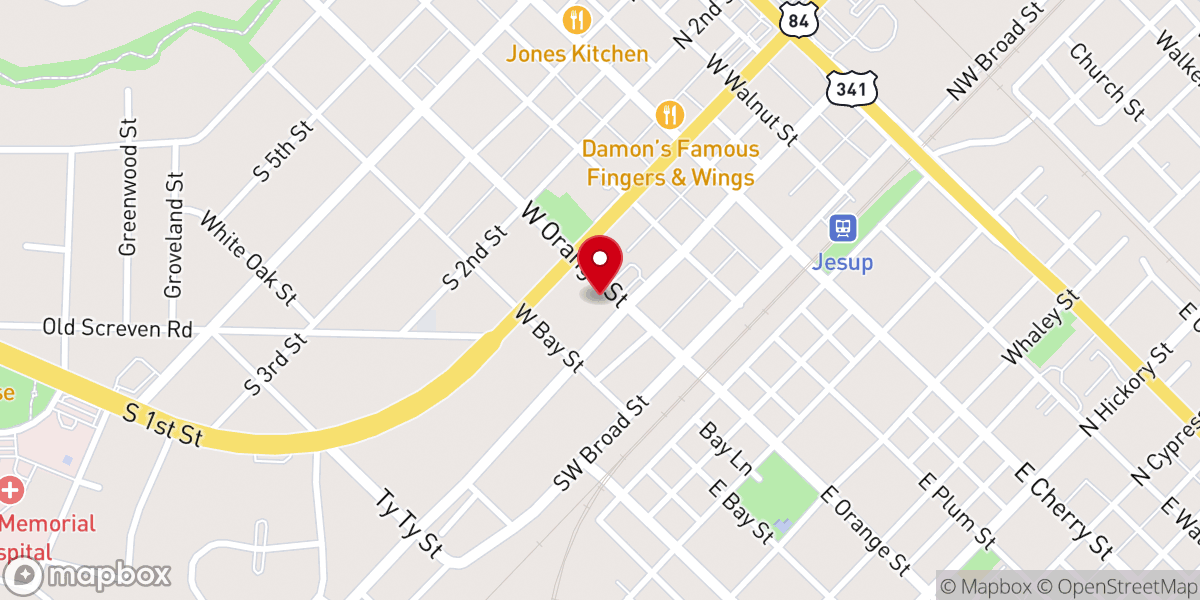Map showing location of New Life Pentecostal Ministries Inc