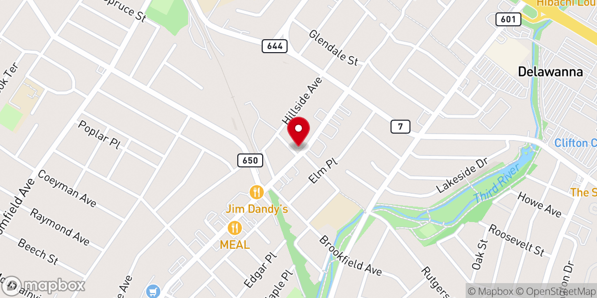 Map showing location of St. Paul's Congregational Church