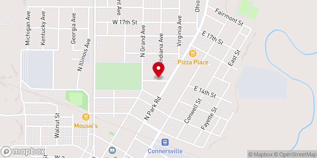 Map showing location of Connersville Seventh-day Adventist Church