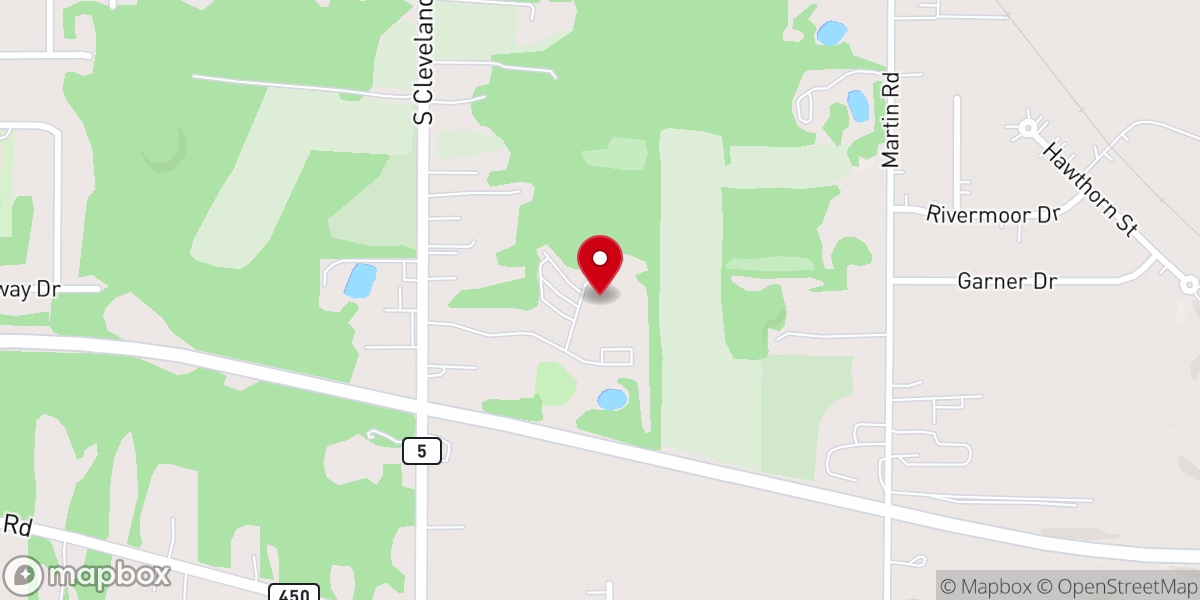 Map showing location of St Nicholas Banquet Center