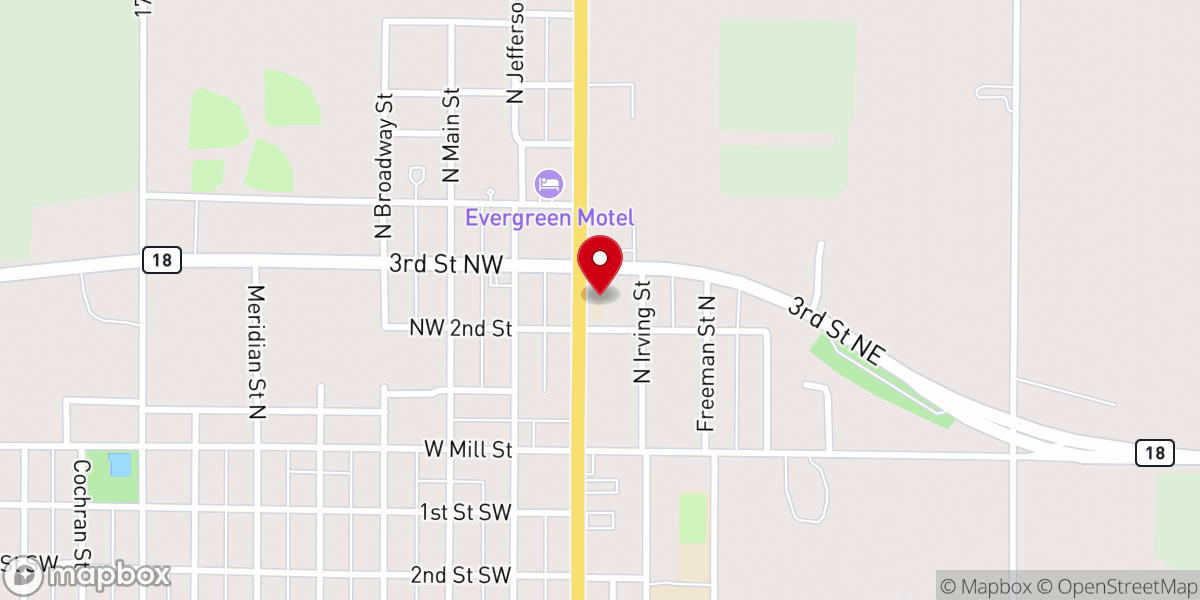 Map showing location of Sacred Heart School