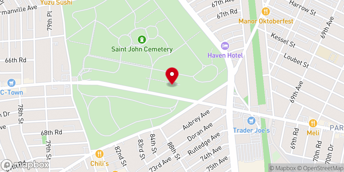 Map showing location of Barry family grave