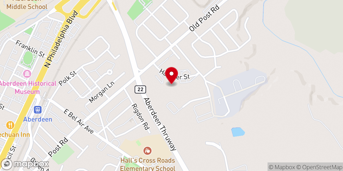 Map showing location of Mt Zion Baptist Church