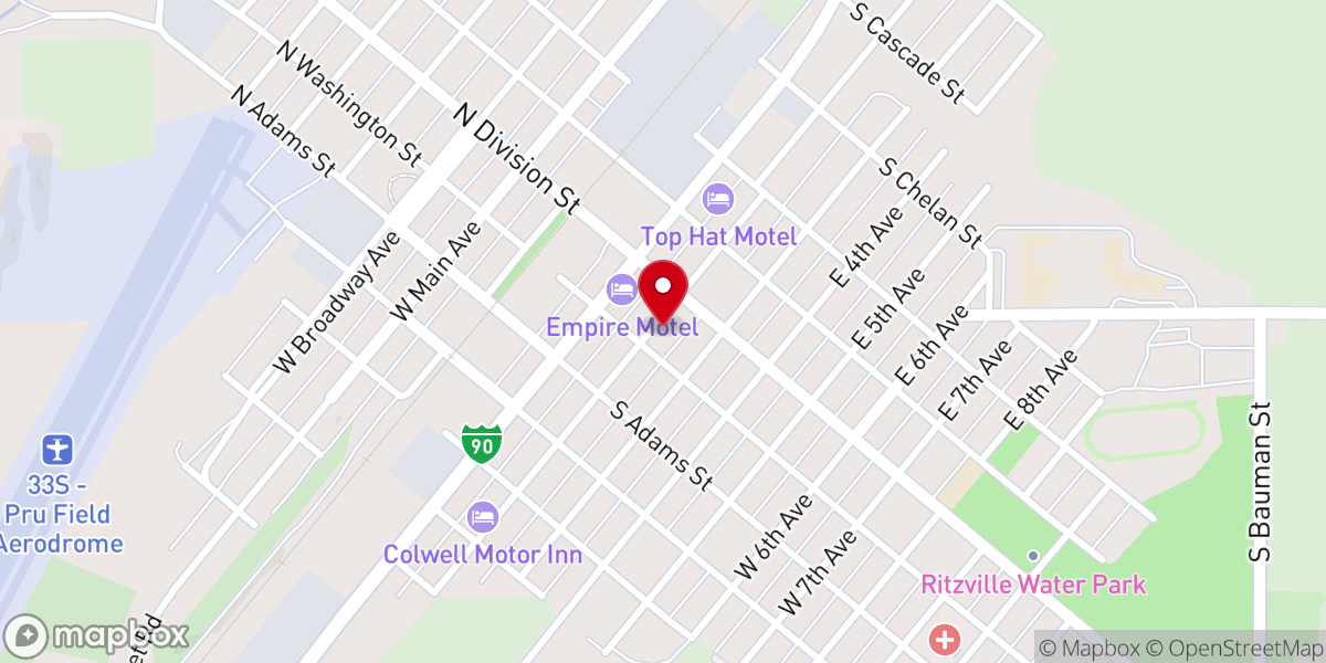 Map showing location of Trinity United Methodist Church