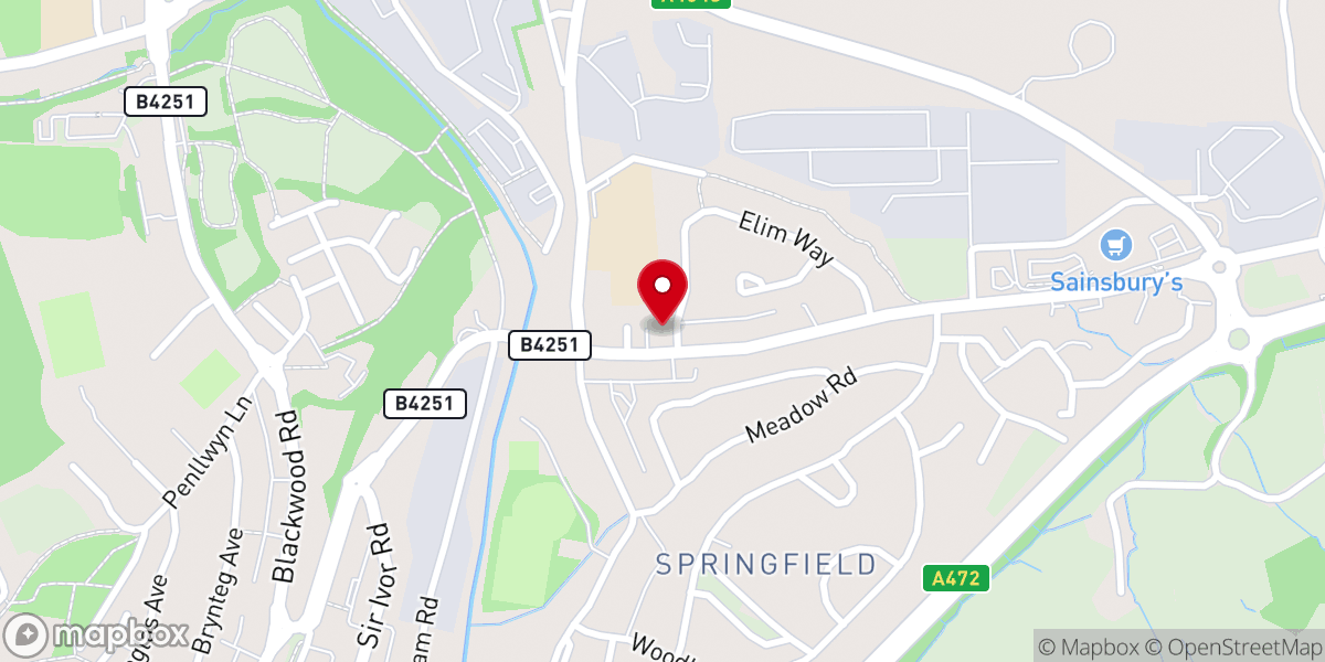 Map showing location of Elim Baptist Church