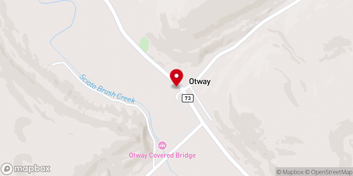 Map showing location of Otway Christian Union Church