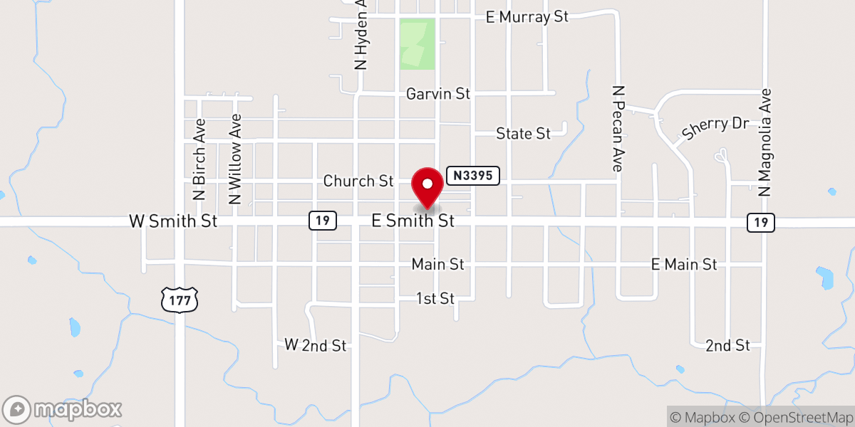 Map showing location of Stratford Church of Christ