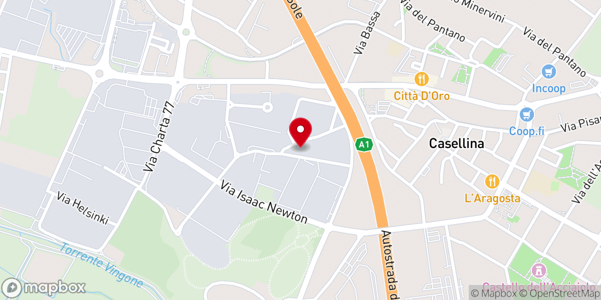 Map showing location of Chiesa Cristiana Biblica