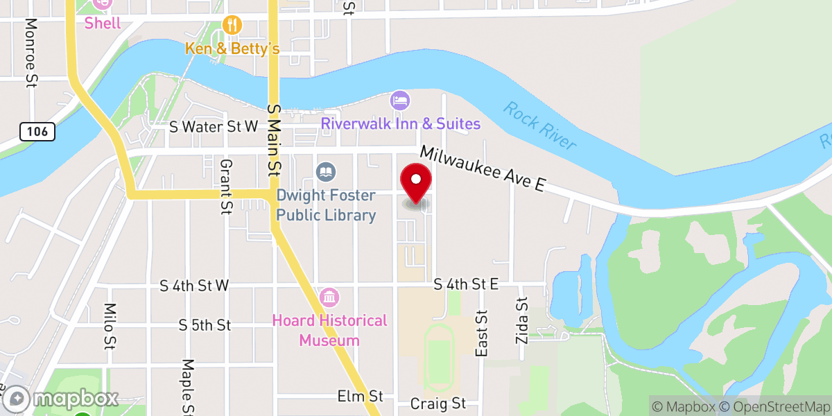Map showing location of St. Paul's Lutheran Daycare Center