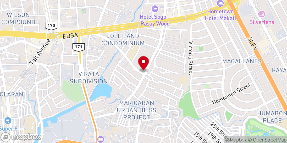 Map showing location of Winners Philippines Christian Family Church - Bishop Chris Barrios, Malibay, Pasay City