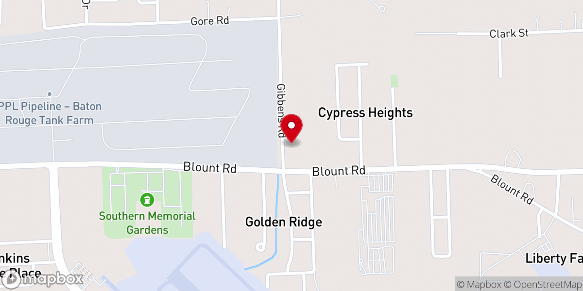 Map showing location of Temple of Greater Healing Church