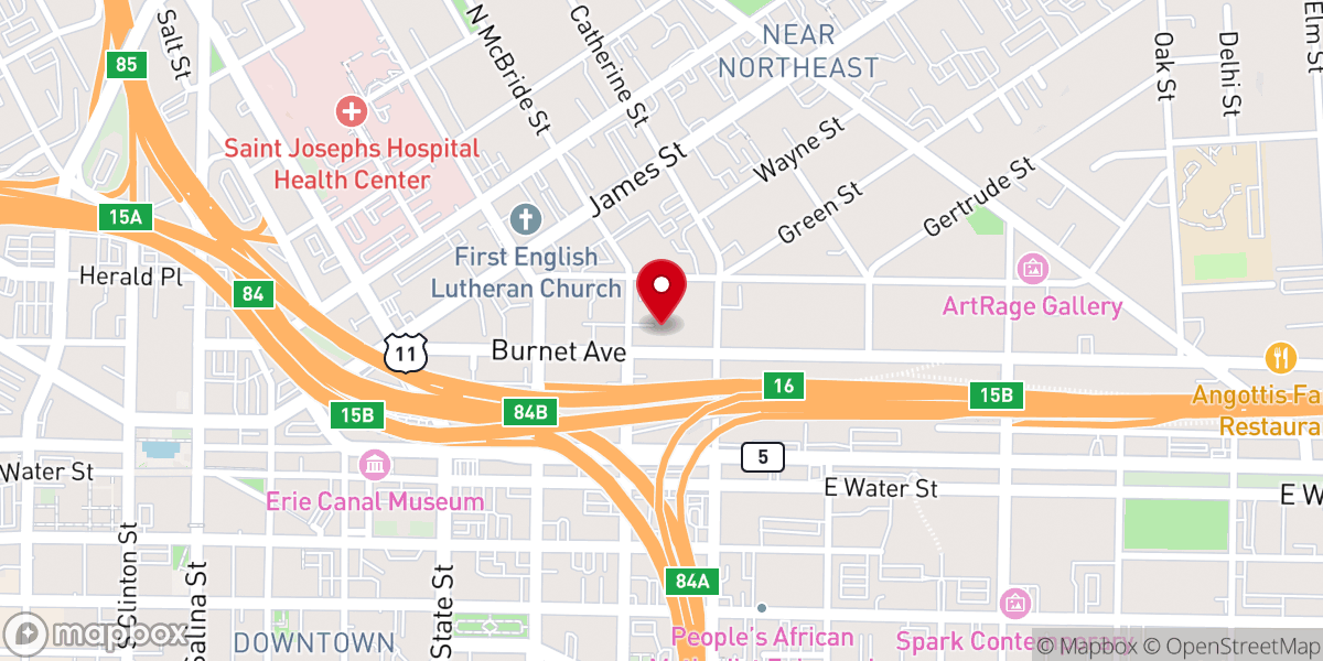 Map showing location of Bread of Life Church of God In Christ