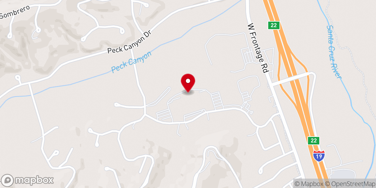 Map showing location of Grace Church Rio Rico