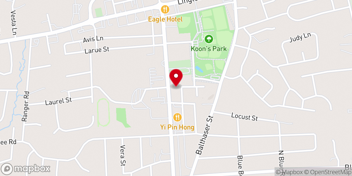 Map showing location of Christ Evangelical Luthern Church