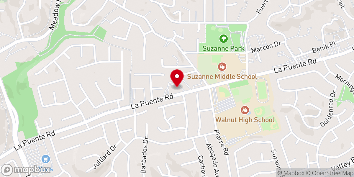 Map showing location of Walnut United Methodist Church