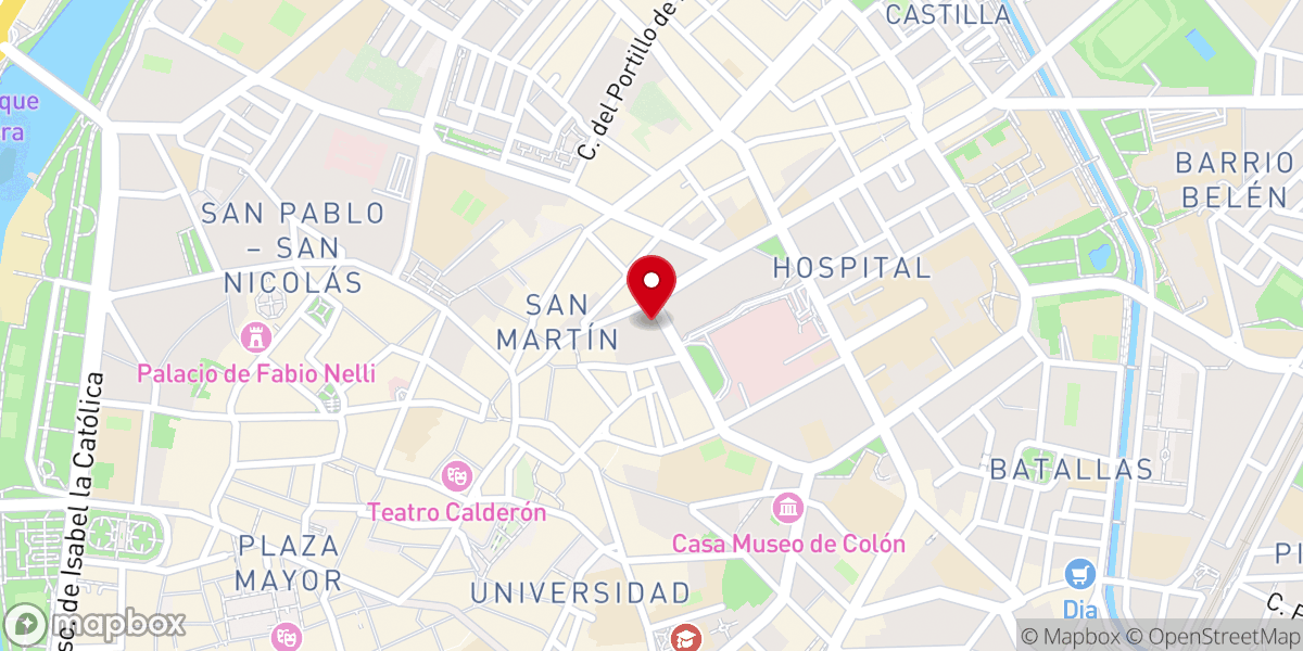 Map showing location of Convento de las Descalzas Reales