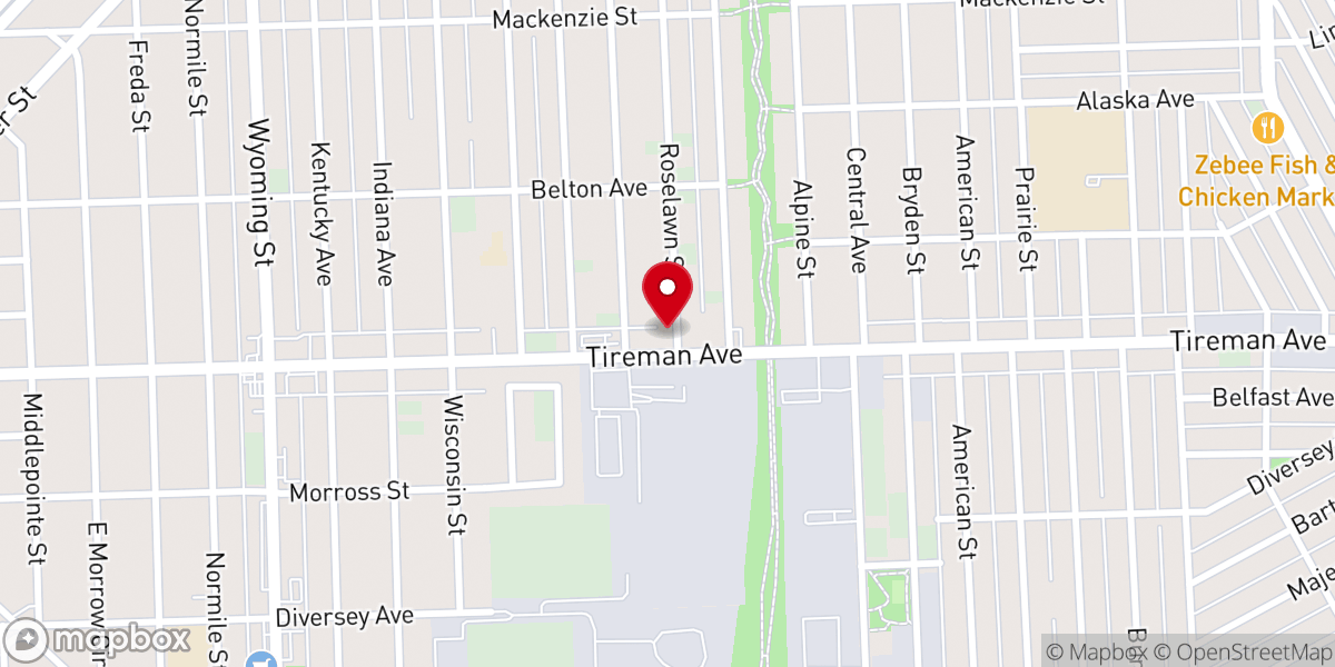 Map showing location of True Love Missionary Baptist Church