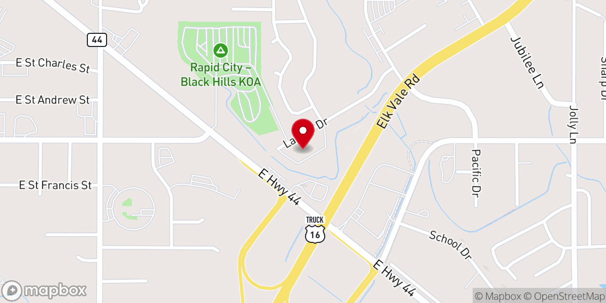 Map showing location of Lord of Life Lutheran Church