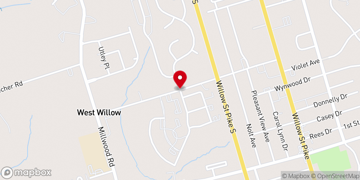 Map showing location of West Willow