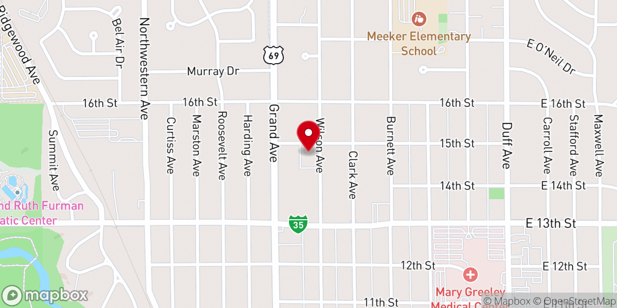 Map showing location of St Paul Lutheran Church