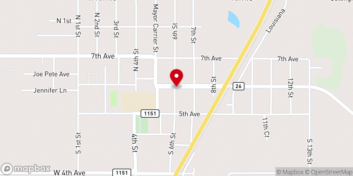 Map showing location of Firm of Allen Parish