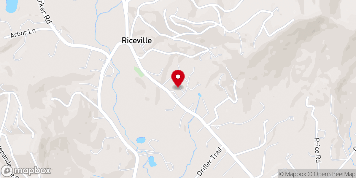 Map showing location of Riceville Presbyterian Church