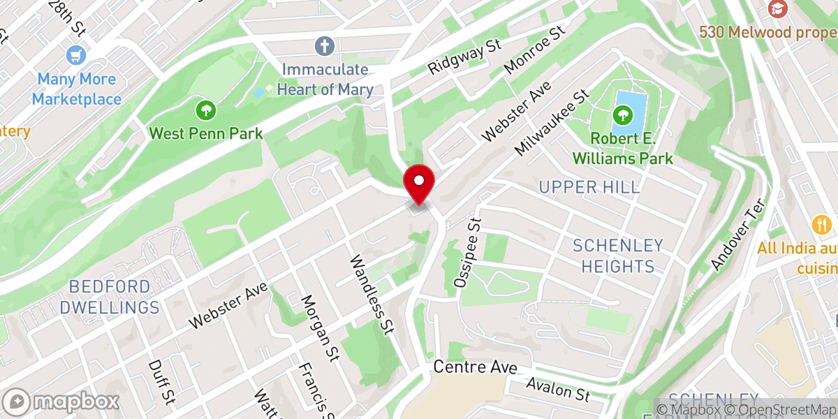 Map showing location of St. Luke Baptist Church