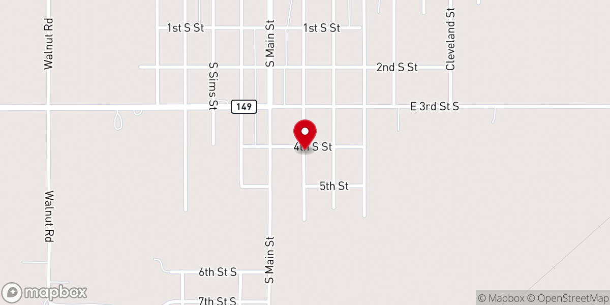 Map showing location of Bible Way Revival Center