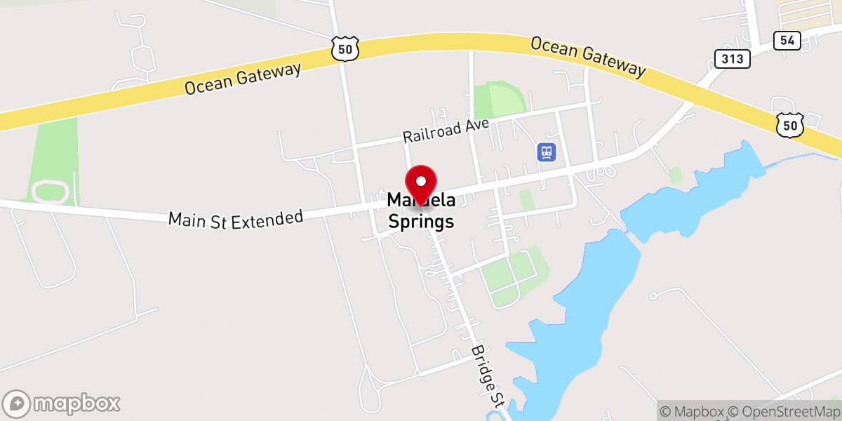 Map showing location of Mardela Springs