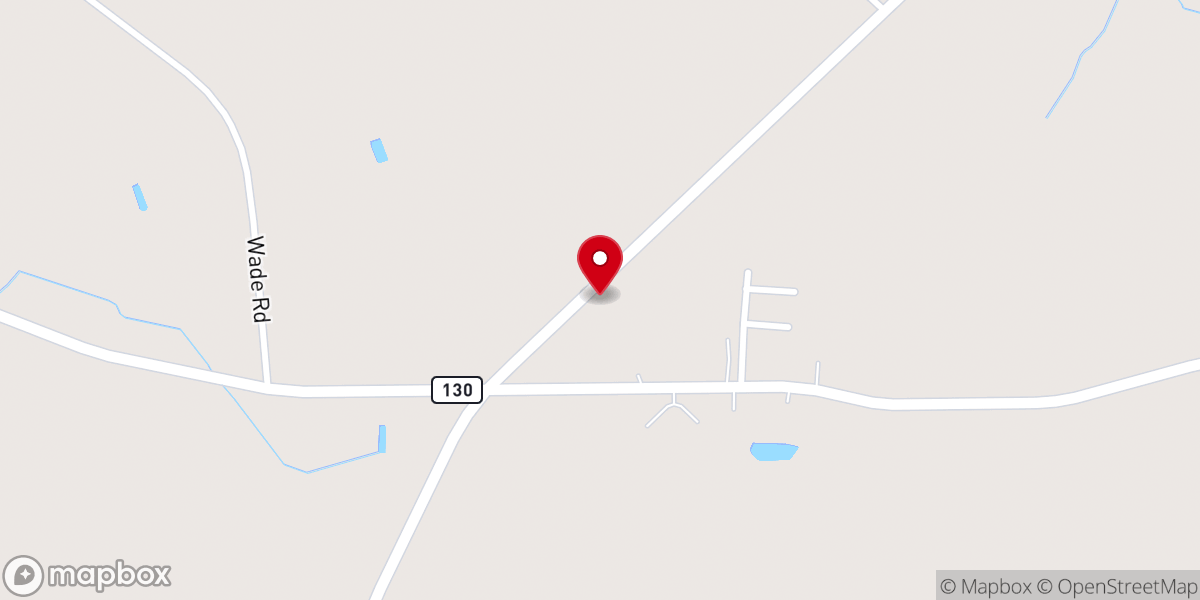 Map showing location of Piney Grove Baptist Church