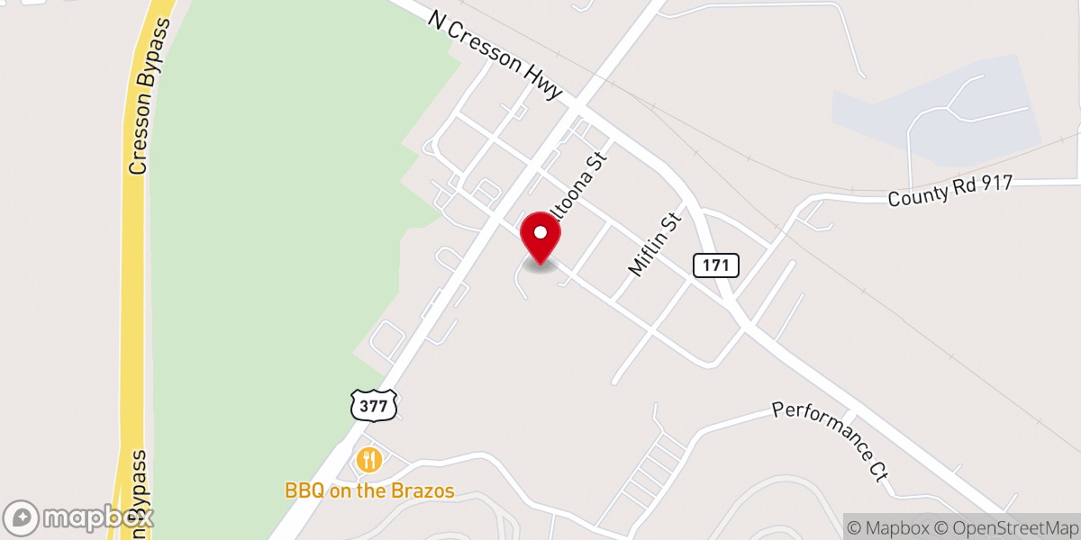 Map showing location of Cresson Methodist Church