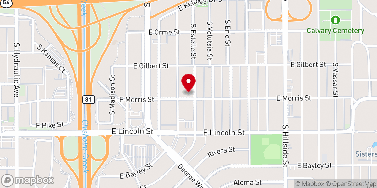 Map showing location of Wheatland Mission Christian Church