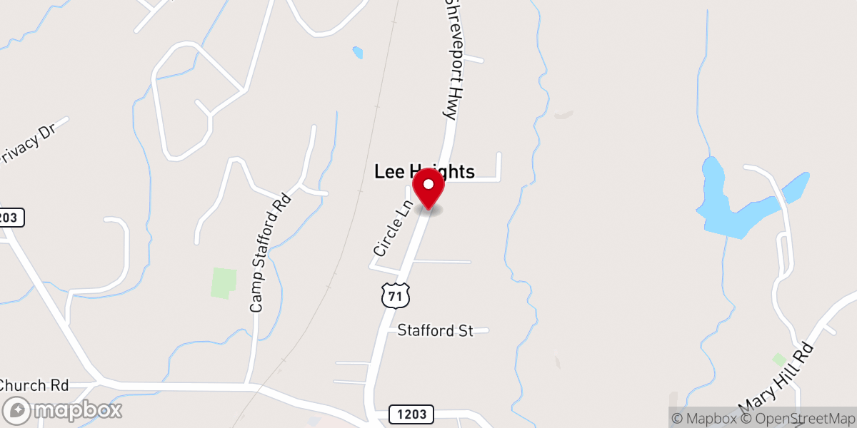 Map showing location of Tioga Independent Baptist Church