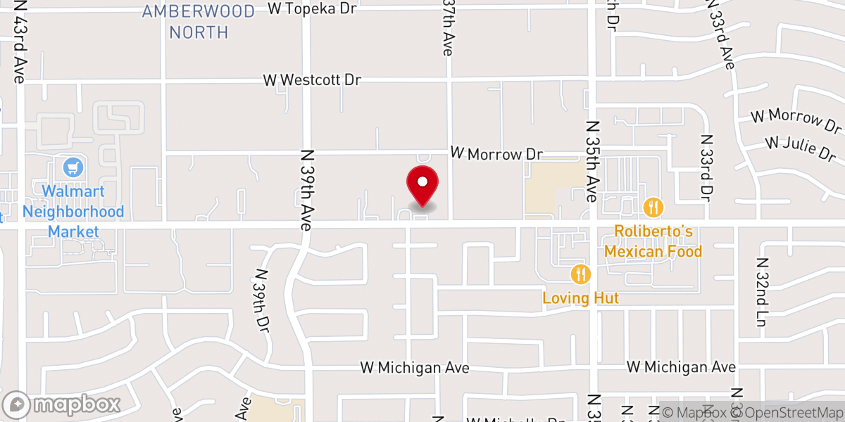 Map showing location of Phoenix Methodist Church