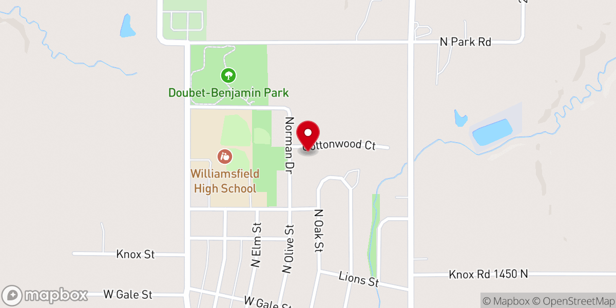 Map showing location of Methodist Church Parsonage