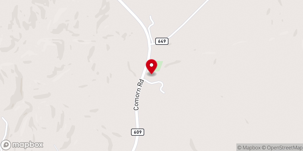 Map showing location of Potomac Church