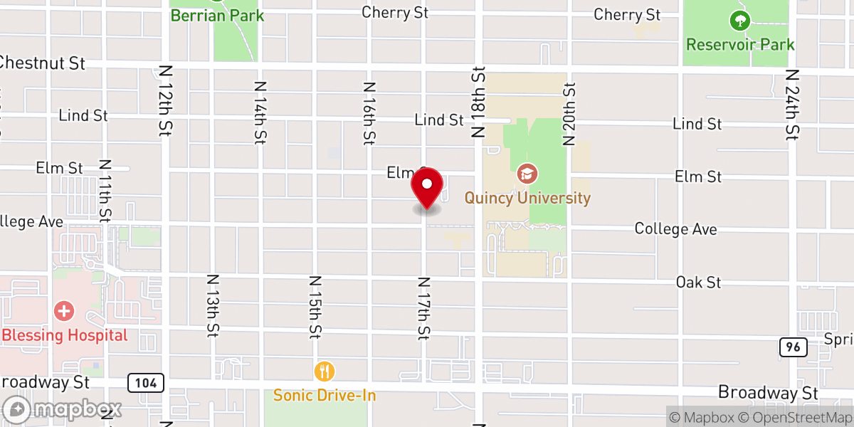 Map showing location of St. Francis Solanus Catholic Church