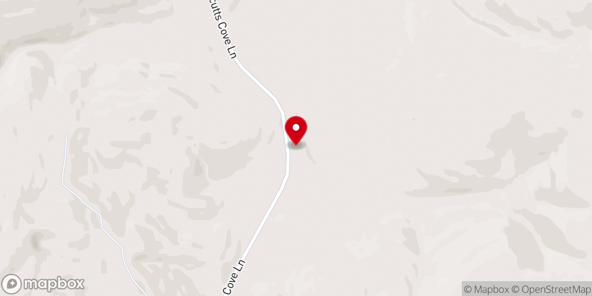 Map showing location of Northcutts Cove LDS Church