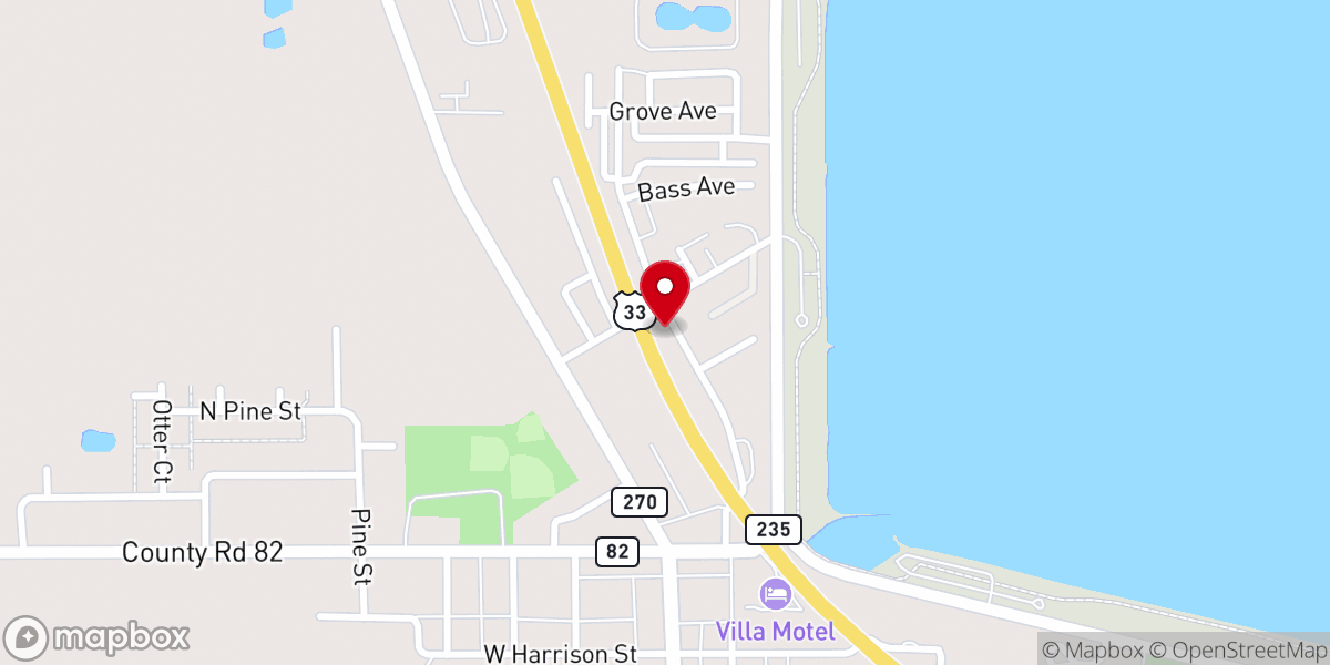 Map showing location of Lakeview Missionary Church