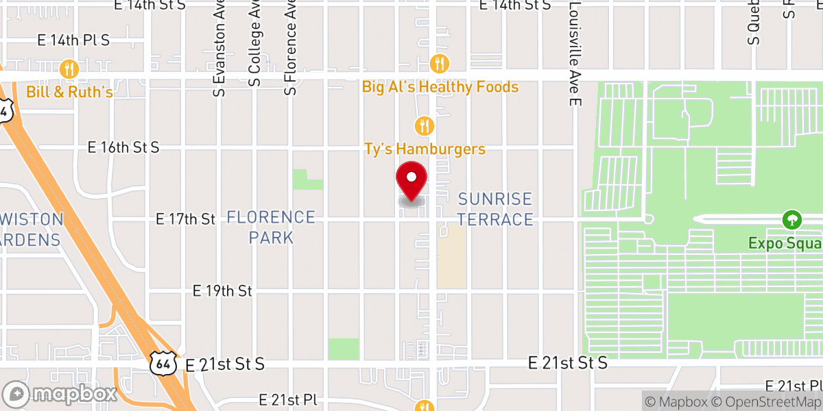 Map showing location of Harvard Avenue Baptist Church