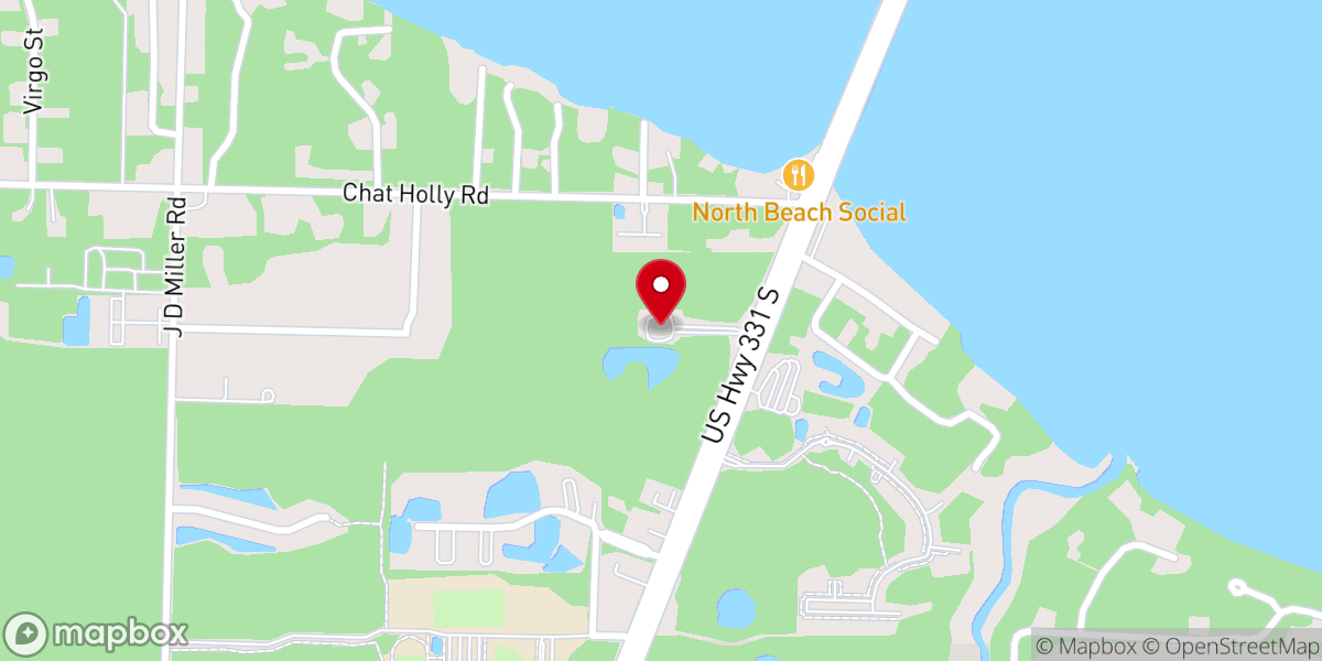 Map showing location of South Walton First Baptist Church at the Bay.