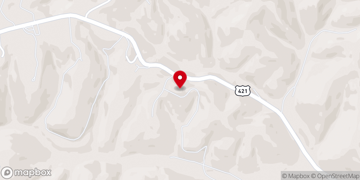 Map showing location of McKee Holler Church