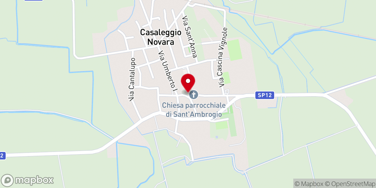 Map showing location of Oratorio Vicolungo - Casaleggio