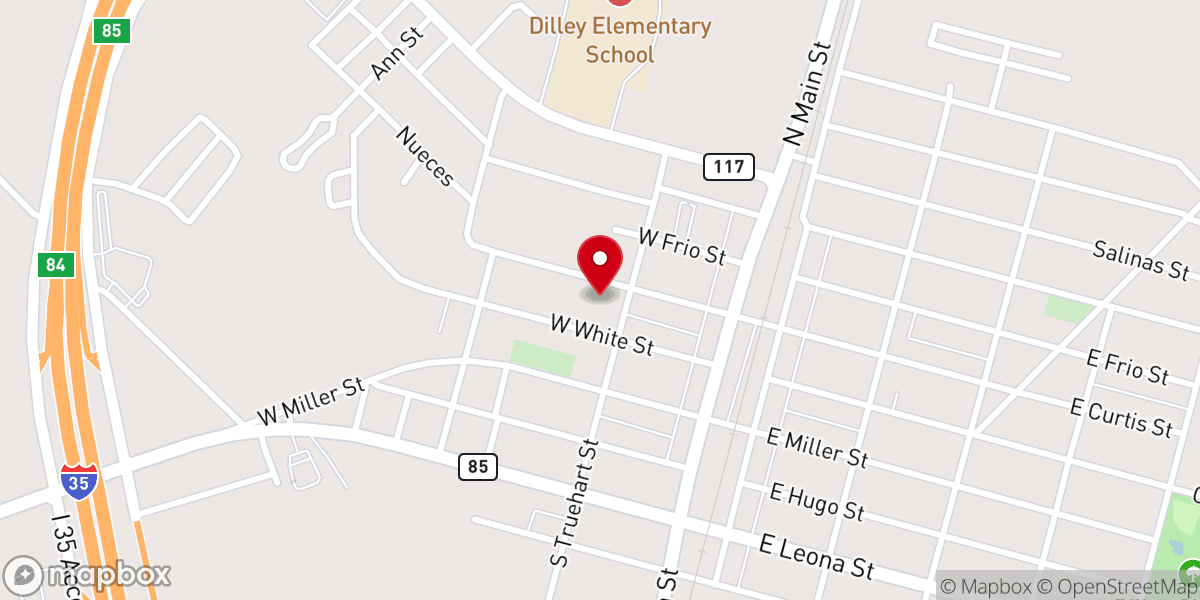 Map showing location of Church of Christ