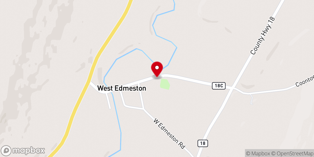 Map showing location of West Edmeston Vol Fire Department