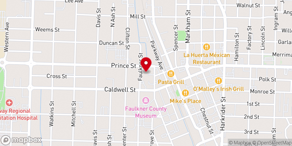 Map showing location of New Caserta United Church